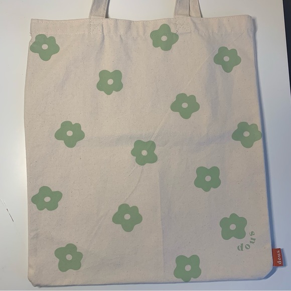 Dous Sage Green Flower Power Tote Bag - Picture 6 of 6
